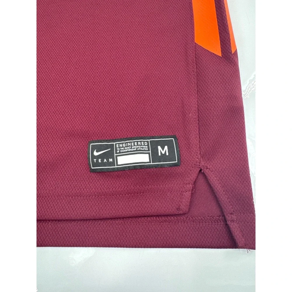 Nike Virginia Tech Hokies Basketball Jersey Youth Medium Maroon Orange 12
